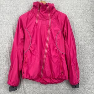 Lululemon Run Inspire Jacket Womens 8 Pink Dual Zipper Water Resistance Hood